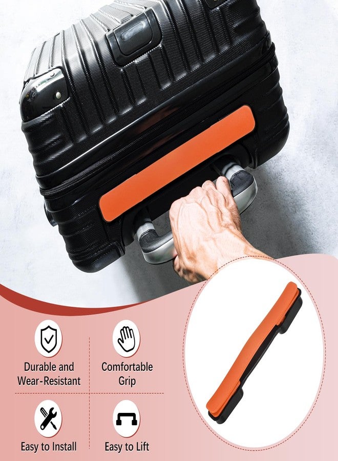 TIXIPEM Luggage Replacement Handle [2PCS] -Plastic Handle Grip Carry Strap with Screws for Suitcase & Luggage & Box Case - [Orange-8.5IN] Flexible Strap Grip Repair Parts - Image 5